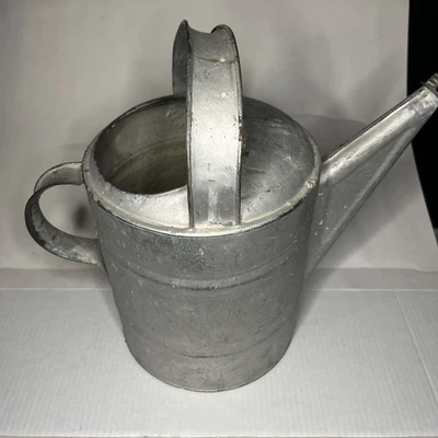Vintage Galvanized Steel Watering Can Garden Decor Farm 10 Gallon Antique 14" - Image 1 of 4