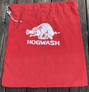 Vintage University of Arkansas Laundry Bag  Razorbacks Clothes Bag 25”  HOGWASH - Picture 1 of 8