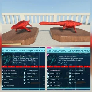 MOSA RED ID01 TOP STATUS BABY PAIR ARK ASCENDED PVE OFFICIAL PC/XBOX/PS5 - Picture 1 of 3