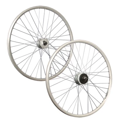 Laufrad 28 Zoll Satz Set Shimano Dynamo DH-C3000 Nexus SG-C6000 Inter 8 silber - Bild 1 von 4