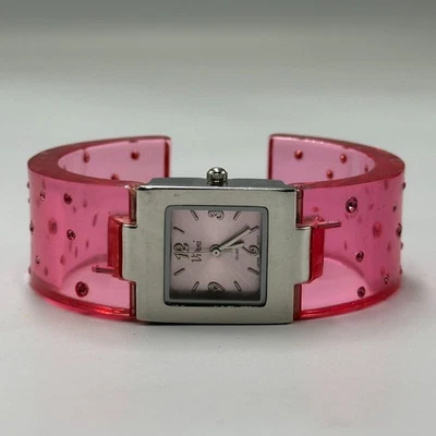Reloj Vivani Mujer Tono Plateado Rosa Estrás Puño Banda Nueva Batería 6.5 Pulgadas Foto 1 de 4