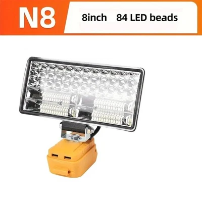 SEYY 8" LED Work Light Torch for Dewalt 18/20V XR Battery 6500K Cordless Flashlight