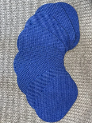 REJILLA 18"X 12.5" MANTELES INDIVIDUALES OVALADOS CUBIERTOS VINILO AZUL REAL (Juego de 8) Foto 1 de 4