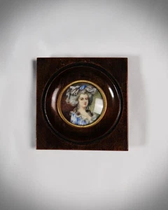 Ritratto Miniatura Duchessa Di Coutances Di Labille-Guiard Dipinto A Mano XIX - Foto 1 di 12