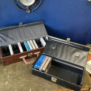 12 Vintage Cassettes with 2 Storage Cases Grubby Garage Find Tarnished Catches - Picture 1 of 14