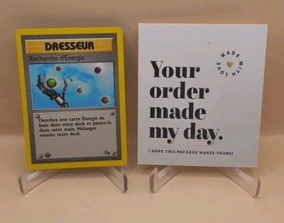 Pokemon TCG Recherche d'Energie 59/62 FRENCH 1st Edition Dresseur CCG Trainer MP - Image 1 of 4