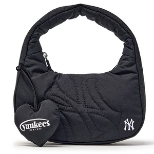 MLB Korea Karina Sportive Stitch Mini Hobo Bag New York Yankees 3ABQSM16N-50BKS - Picture 1 of 6
