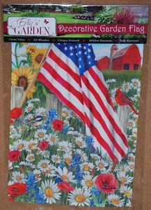 Bandera de jardín decorativa "América la hermosa" 18"x12,5 - Imagen 1 de 3