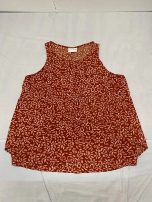 Ava & Viv  Womens Tank Top Plus Size Rust Orange Floral Layered  Size Unkown - Image 1 of 4