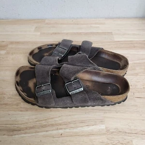 Birkenstock Sandals Women 9 Arizona Soft Footbed Suede Slides - Picture 1 of 8