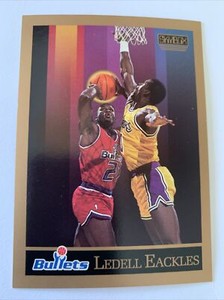 1990-91 SkyBox Basketball #287 Ledell Eackles Washington Bullets NmMt Free Ship!