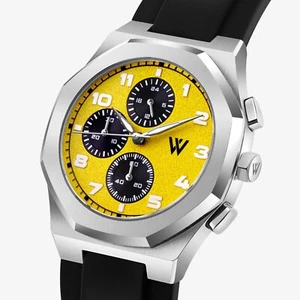 W&V Mojave Yellow 41mm Stainless Steel Quqarz Watch - Picture 1 of 3