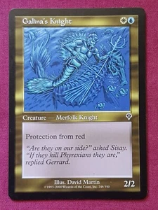 Magic The Gathering INVASION GALINA'S KNIGHT white/blue card MTG - Picture 1 of 2