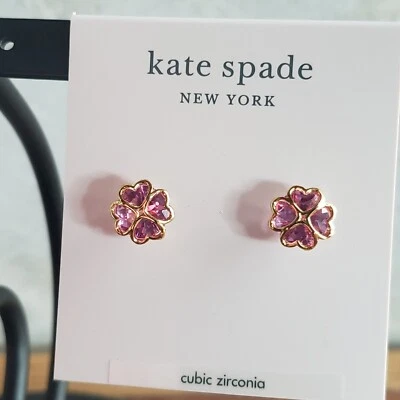 kate spade new york- Something Sparkly- Spade Crystal Studs- Light Pink- NWT-$48 - Image 1 of 4