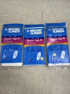 (Set of 3)DVC Microlined Bags for Hoover Type A Micro Lined Paper Bags, 3 Pack - Picture 1 of 5