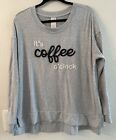 Sweat-shirt à manches longues gris « It’s Coffee O’Clock » taille XL 