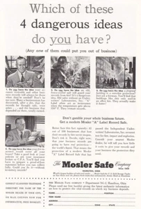 1952 Mosler Safe: 4 gefährliche Ideen Vintage Printanzeige - Bild 1 von 1