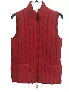 Coldwater Creek Ladies Jacket Vest Small 6/8 Puffer Sleeveless Zip Up Red - Picture 1 of 4