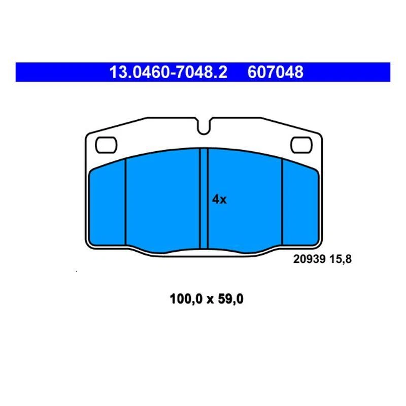 ATE 13.0460-7048.2 Pastillas de Freno Delantero para Opel Ascona B - Imagen 1 de 1
