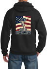 Shelby Cobra Flag Pullover Hoodie Front and Back