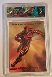 Iron Man 1993 Skybox Marvel Masterpieces #4 PGX 8 calificado etiqueta holo personalizada - Imagen 1 de 7