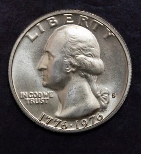 1976 S Bicentennial Washington Quarter Gem BU  Lot  F 505 - Picture 1 of 2