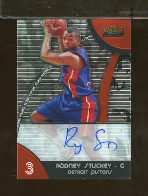 2008 Topps #99 Finest Rookie Auto RODNEY STUCKEY Detroit Pistons RC (JU11) - Image 1 of 2