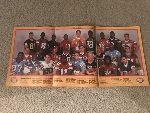 1997 BURGER KING NCAA Poster Print Ad PEYTON MANNING RANDY MOSS ANDY KATZENMOYER Cover