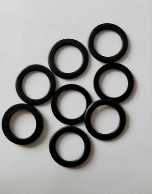 VAMOS SKATE CO. SKATEBOARD SPEEDRINGS (Washers) Black - Unterlegscheiben Rings - I: 8mm, A: 12mm