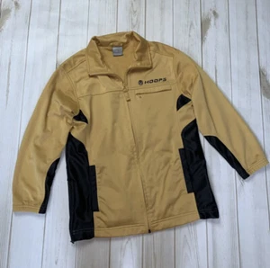 NIKE Hoops Basketball Jacket Full Zip Athletic Medium 10-12 Gold Yellow Black - Picture 1 of 5