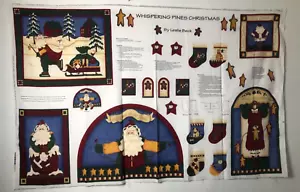 Vintage Vollstoff Panel Flüsternde Kiefern Weihnachtsstrümpfe Volkskunst - Leslie Beck - Bild 1 von 13