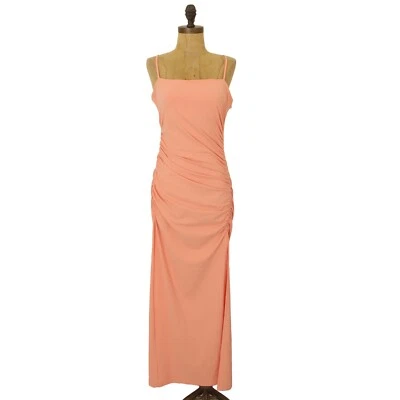 Maxi Vestido Susana Monaco Bodycon Acanalado Abertura M Rosa Melocotones Sexy NUEVO Etiqueta B39 Foto 1 de 4