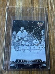 Gabe Vilardi 2023-24 Upper Deck Canvas Black & White Parallel Card #C37