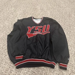 Youngstown State Penguins Baseball Pullover  Mens Jacket 2XL Black - Vintage 90s - Picture 1 of 21