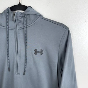 Under Armour ColdGear Sudadera con Capucha Para Hombre Talla Mediana Gris Polar Cremallera Completa Chaqueta - Imagen 1 de 6