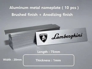 10 pcs Aluminum Metal Name Plate Plaque for engraving ( 75mm x 20mm x 1mm ) - Picture 1 of 3