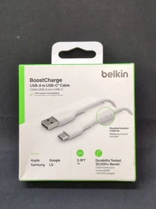Belkin CAB002BT1MWH BoostCharge USB-A to USB-C Charge Cable 1M White (90233) - Picture 1 of 7