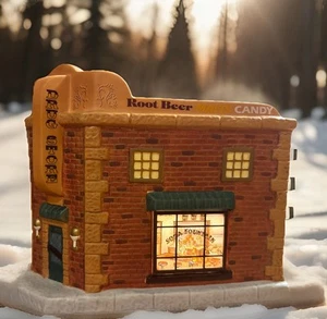 Raro Hawthorne Architectural Rockwell Stockbridge "Johnson's Drugstore" 79871 - Foto 1 di 10