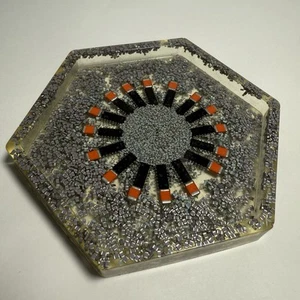 Handmade Resin Block – Vintage Chip Mosaic – Tech Gift Idea Microchips capacitor - Bild 1 von 7