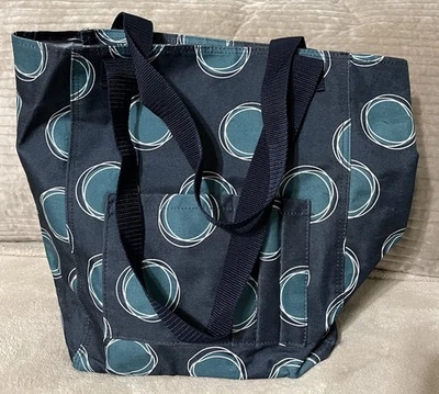 Bolso organizador Thirty-One 31 alto La-Di-Dot Circles 11x13x6 bolsillos con cremallera  Foto 1 de 4