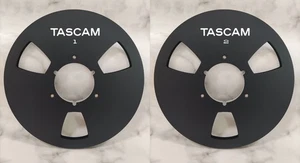 Ein Paar 10,5 '' Schwarz TASCAM Tape Rolle Hochwertige Aluminium Take Up Rolle - Picture 1 of 5