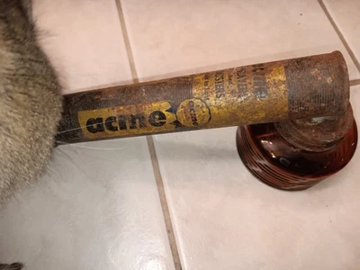 Vintage Acme Tin Glass Insect Bug Sprayer Fogger Wood Handle glass bowl - Image 1 of 4