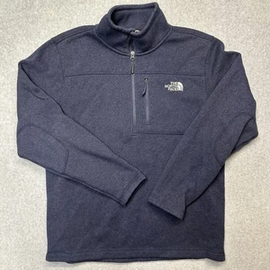 The North Face Pullover Sweater Herren Large Navy 1/4 Zip Fleece gefüttert Sweatshirt - Bild 1 von 7