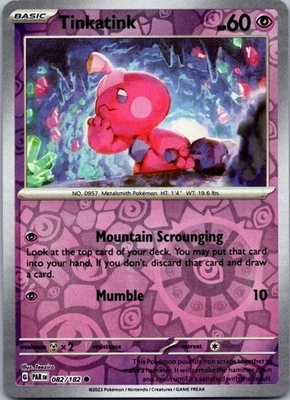 Tinkatink - 082/182 Reverse Holo Common SV04: Paradox Rift 082/182 Near Mint - Image 1 of 2