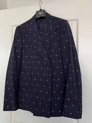 Conjunto Traje Gucci Azul Marino Estampado Talla 50 EXCELENTE ESTADO Foto 1 de 3