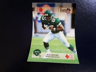 Rob Moore New York Jets 1992 TEAM NFL STAR PLAYING CARDS SQUARED CORNERS - Image 1 of 2