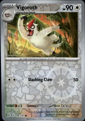 Vigoroth Reverse Holo Common SV08: Surging Sparks 146/191 NM - Image 1 of 2
