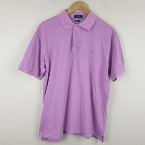 Polo Ralph Lauren Poloshirt Herren XXL Rosa Custom Fit Baumwolle Grün Pony - Bild 1 von 11