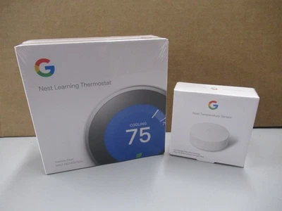Google Nest 3rd Gen Generation Learning Thermostat (T3007ES) w/Bonus Temp Sensor - Image 1 of 4