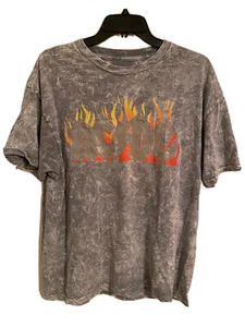 ACDC T-Shirt Herren S Flames grau - Bild 1 von 6
